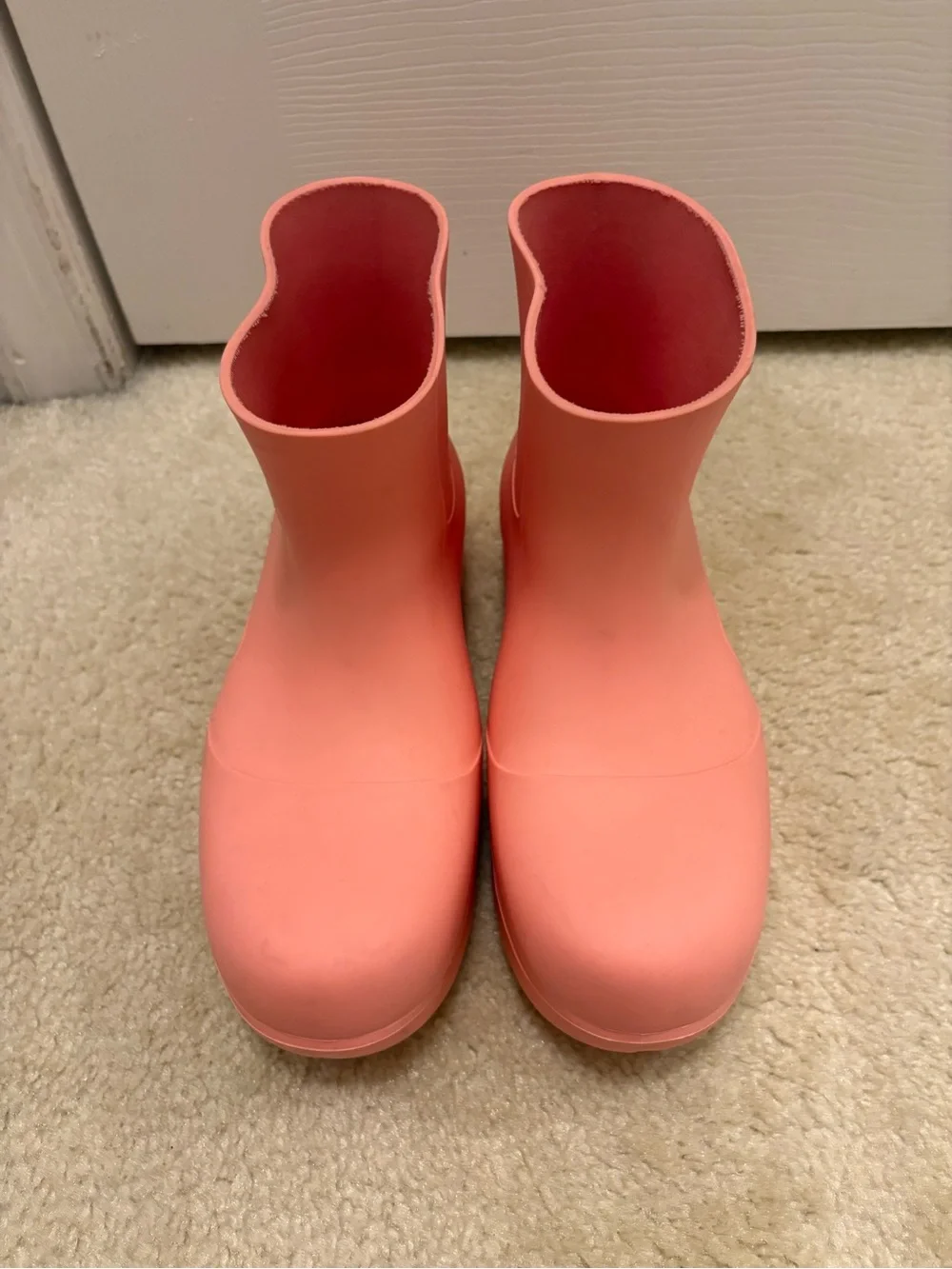Bottega Veneta Rubber Puddle Ankle Boots Pink